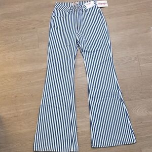 Size 0 Wrangler Blue and White Striped Jeans